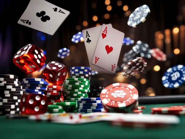 Live Sic Bo table with three dice, dealer, and multi-camera broadcast setup